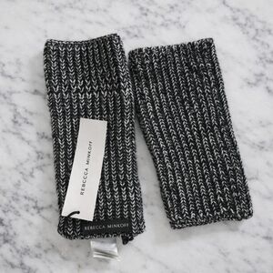 BNWT Rebecca Minkoff Fingerless Gloves Marled Black One Size